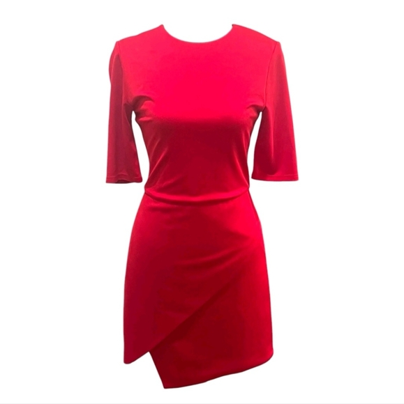 Alice + Olivia Nova Asymmetrical Mini Dress Size 6 - Picture 13 of 16